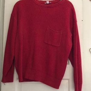 Chunky red sweatshirt